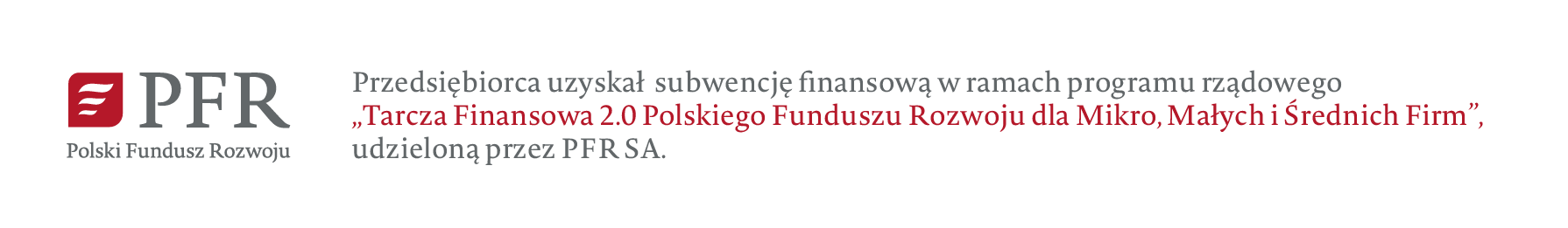 Firma skorzystała z Tarczy 2.0 Polskiego Funduszu Rozwoju